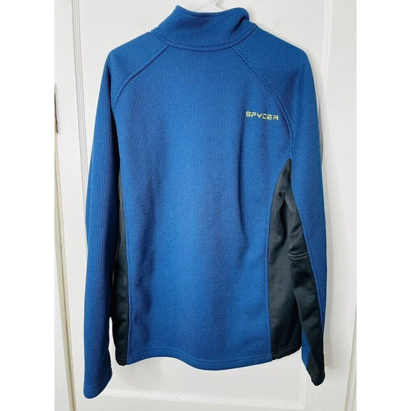Spyder Jacket 1/4 Zip Pullover Large Mens Sweater Gait Knit Outdoor Logo Hiking - Picture 2 of 9